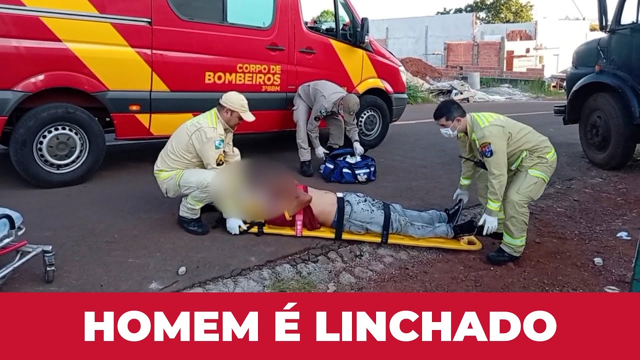 HOMEM É LINCHADO POR POPULARES AO SER FLAGRADO BATENDO EM UMA MULHER EM APUCARANA