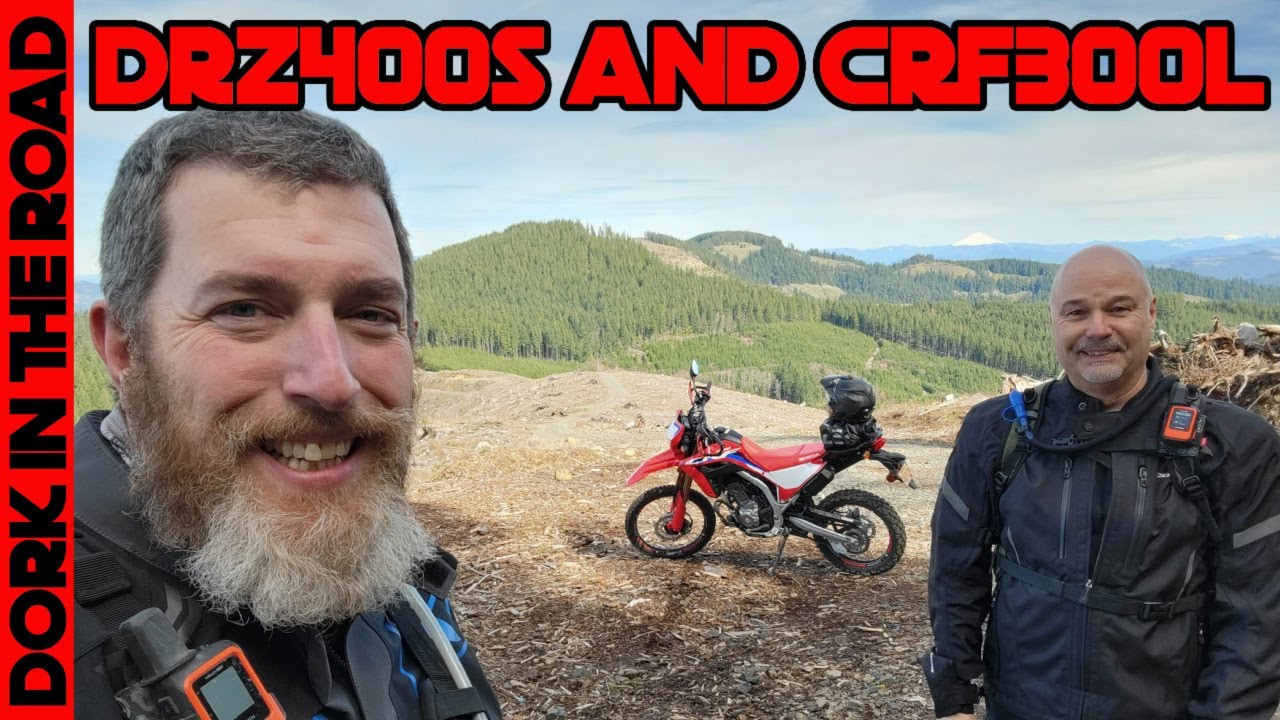 Suzuki DRZ400s and Honda CRF300L Dual Sport Riding: Exploring the Forest With Neighbor Darrell!