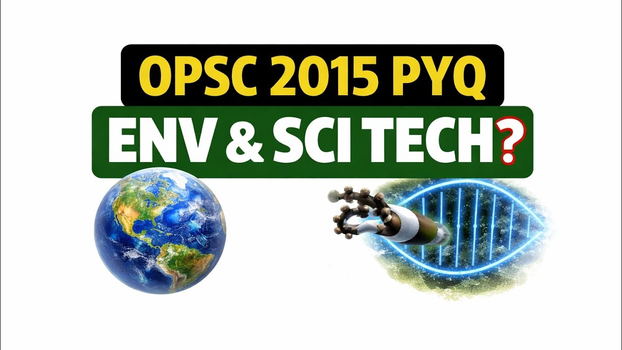 OPSC Previous Year Prelims .2015 Environment, Science and technology 