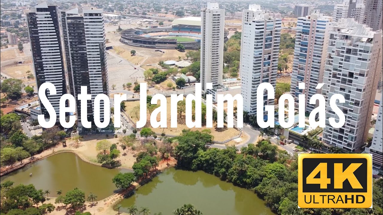BAIRRO JARDIM GOIÁS, ESTÁDIO SERRA DOURADA & OSCAR NIEMEYER - DRONE EM GOIÂNIA. EM 4K.