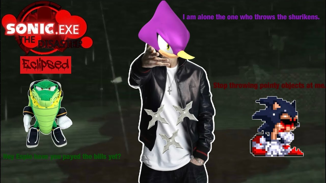I alone am the one who throw’s the shurikens ( Espio Sonic.EXE the Disaster Eclipsed 1.39 gameplay)