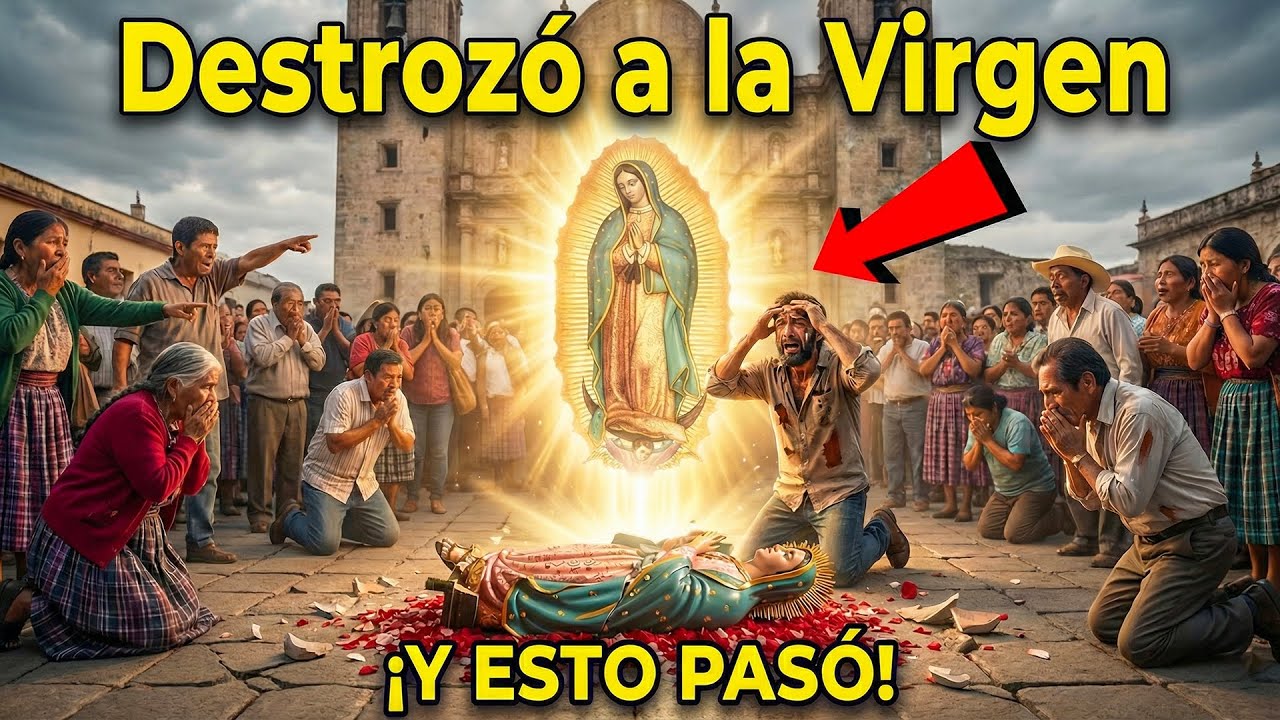 Un hombre destruyó la estatua de la Virgen… ¡Y el milagro que ocurrió paralizó al pueblo!