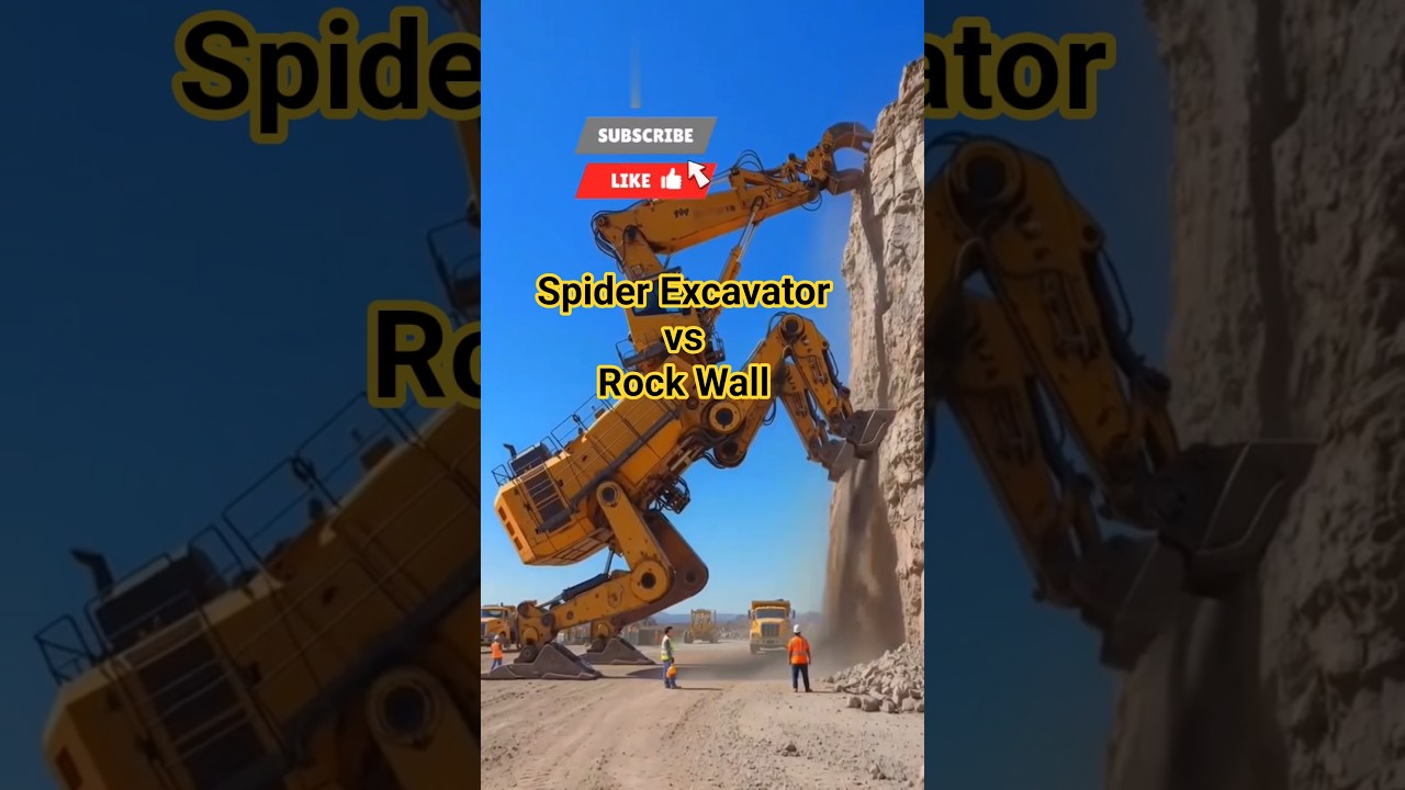 Extreme Mining Machine in Action ExtremeExcavator #MiningMachine #SpiderExcavator #viral #fyp