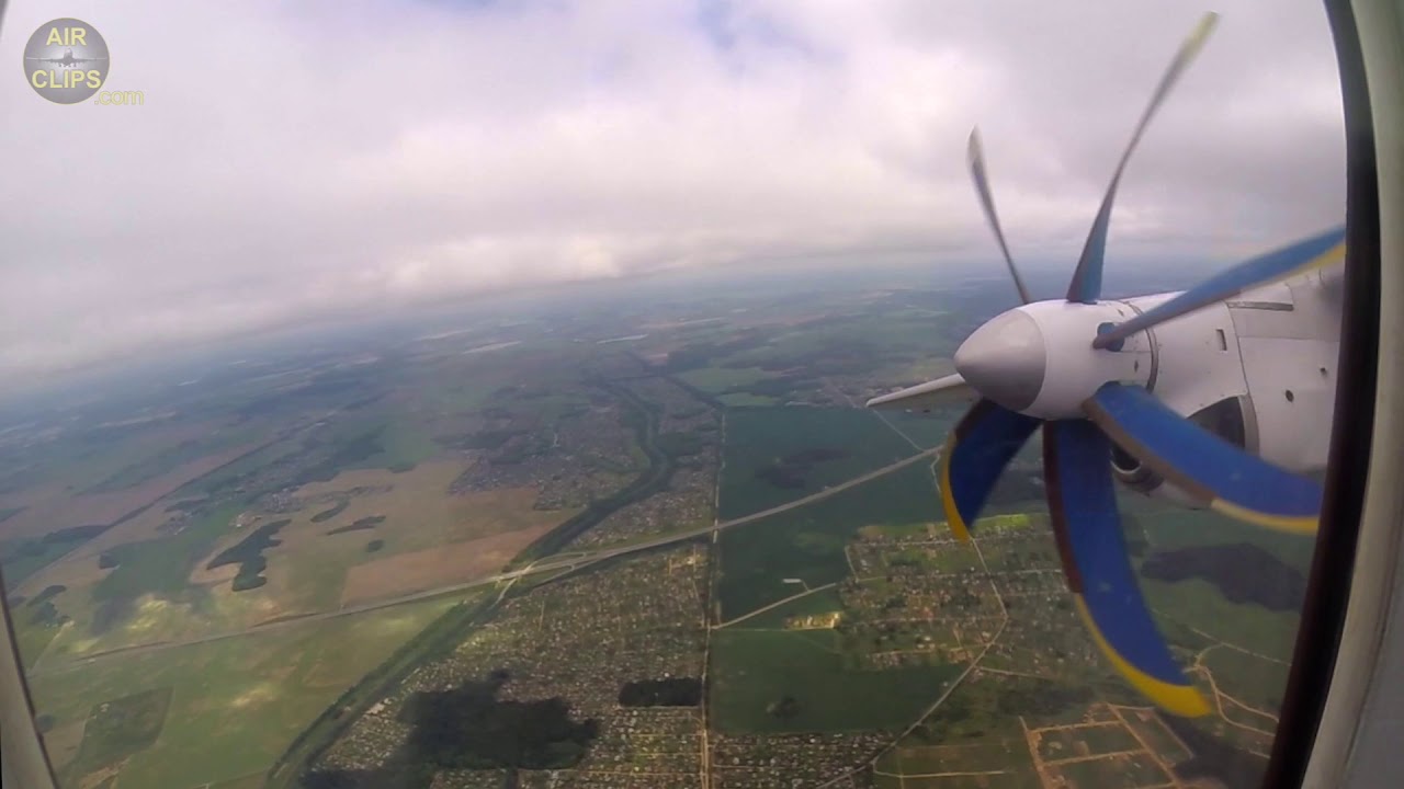 World's LAST commercial Antonov 140!! Motor Sich Airlines Takeoff from Minsk! [AirClips]