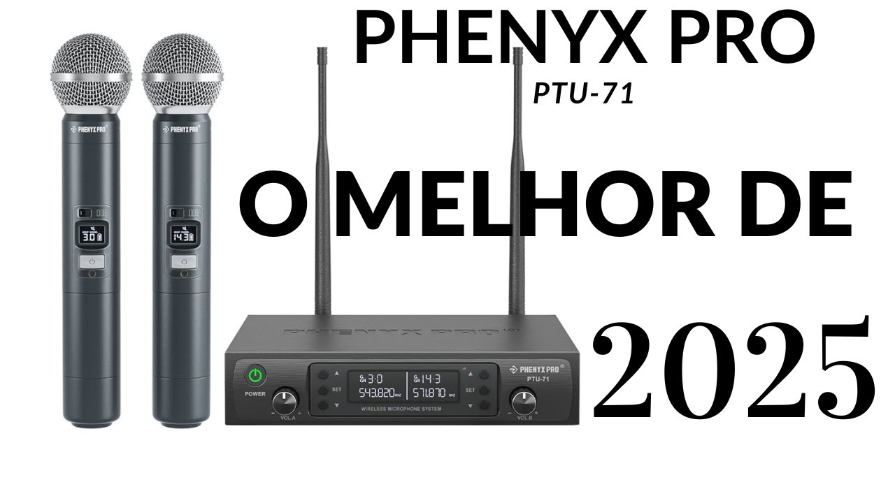 MICROFONE SEM FIO PHENYX PRO PTU 71 2H - UNBOXING, REVIEW , TESTE DE SOM E DISTÂNCIA