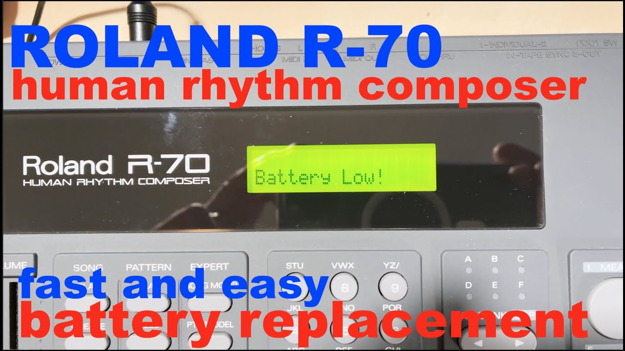 Roland R-70 Human Rhythm Composer - Easy Battery Replacement