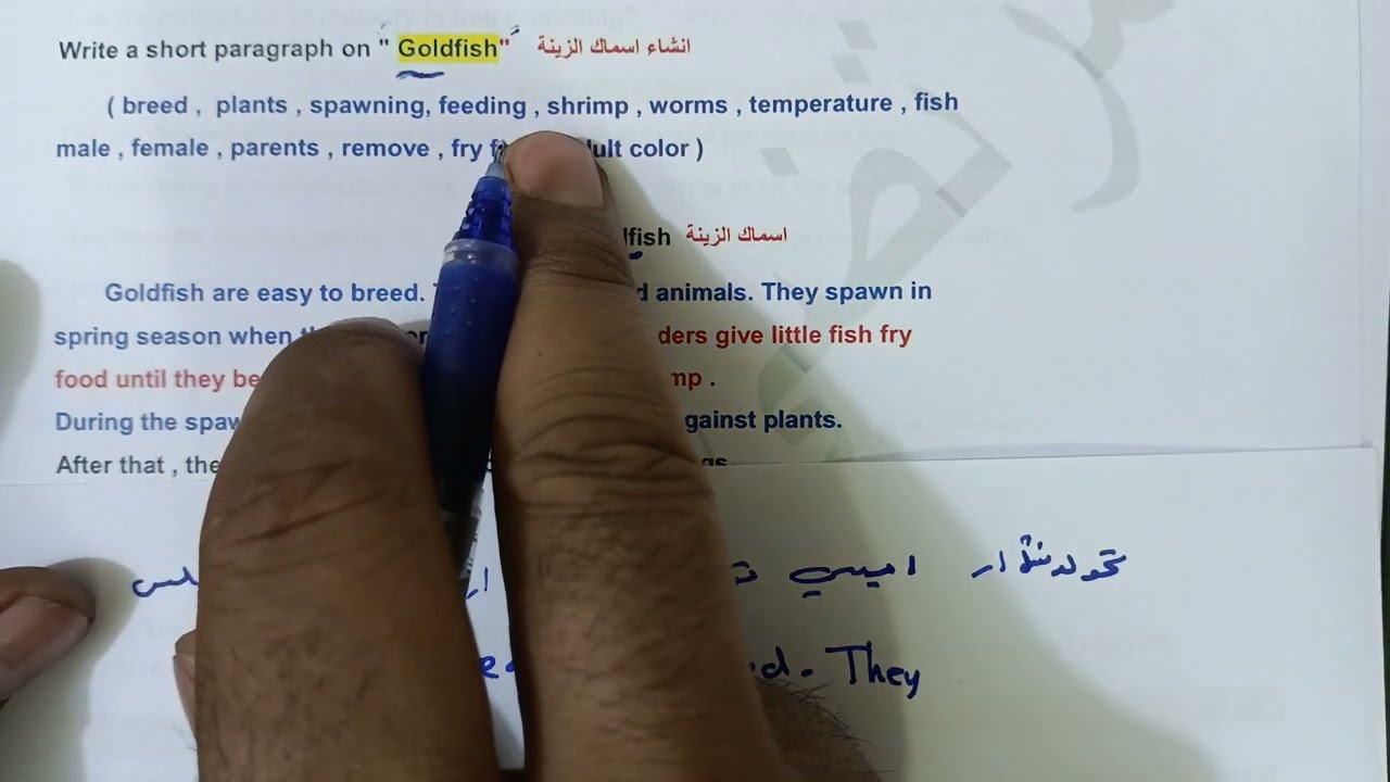 مرشحات انكليزي زراعي انشاء اسماك الزينة Goldfish