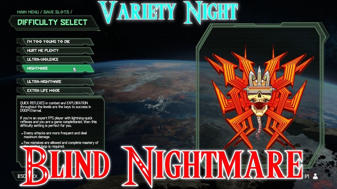 Variety Night Doom Eternal Blind Nightmare