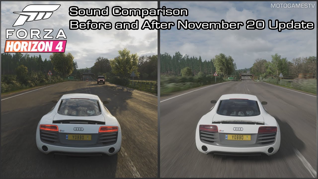 Forza Horizon 4 - 2013 Audi R8 Coupe V10 Sound Comparison - Before and After November 20 Update