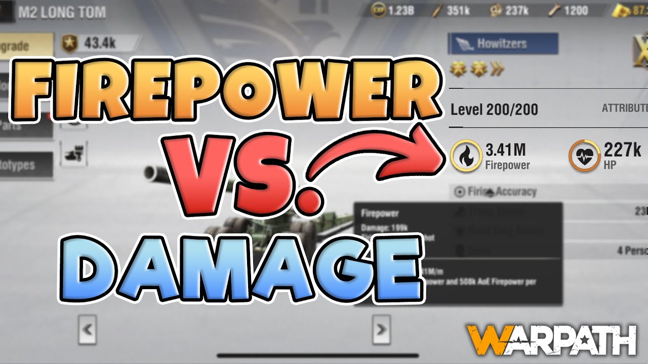 Warpath - Firepower vs. Damage (What is the difference?!)