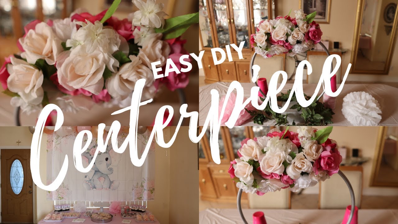 EASY DIY CENTERPIECE NO TOOLS NEEDED  | ARCH CENTERPIECE  | LAST MINUTE HULA HOOP CENTERPIECE
