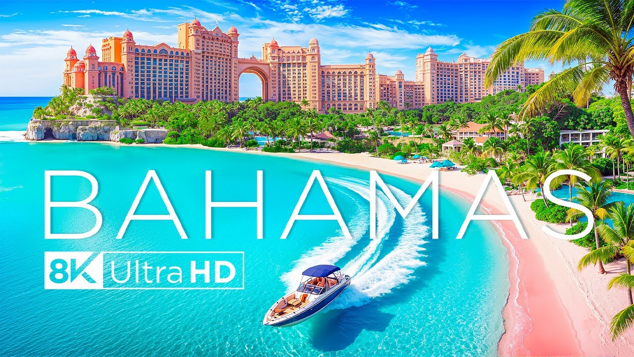 БАГАМАСКИ 8K Ultra HD —потрясающий тропический отдых на Карибах, расслабляющий сценический фильм под
