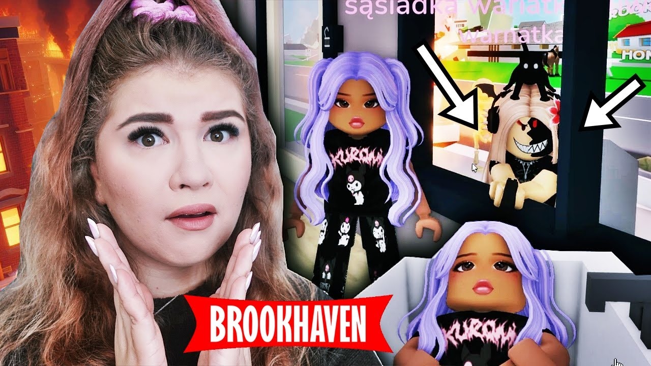 MOJA SĄSIADKA TO wariatka! 😨 MUSIAŁAM UCIEC! BROOKHAVEN 😭