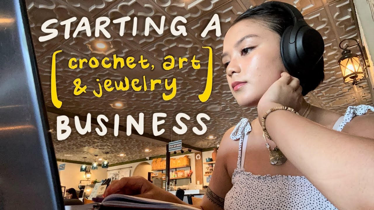 starting a crochet, art & jewelry business! ⭐️ vlog // market prep ~