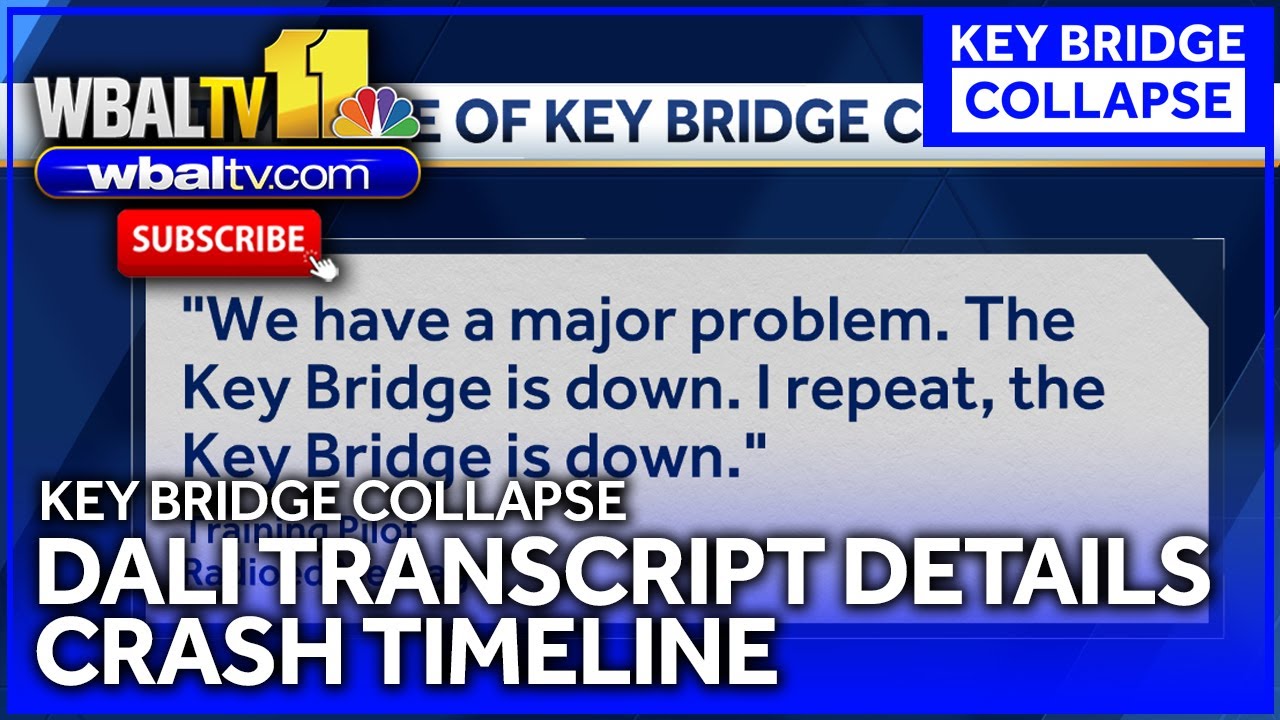 Dali transcript reveals moments Key Bridge collapsed