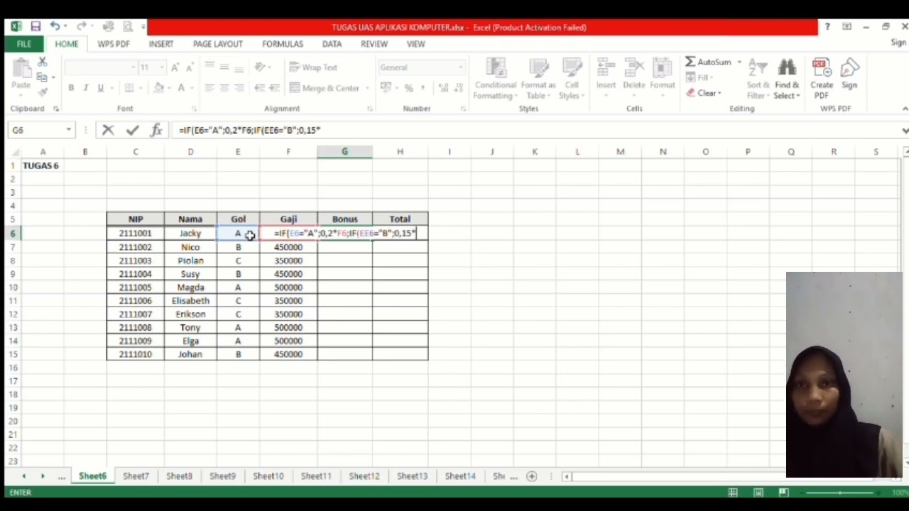 Penjelasan tugas excel