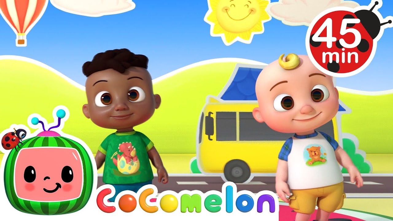 Wheels on the Bus 45 MIN  LOOP | More Nursery Rhymes & Kids Songs - CoComelon