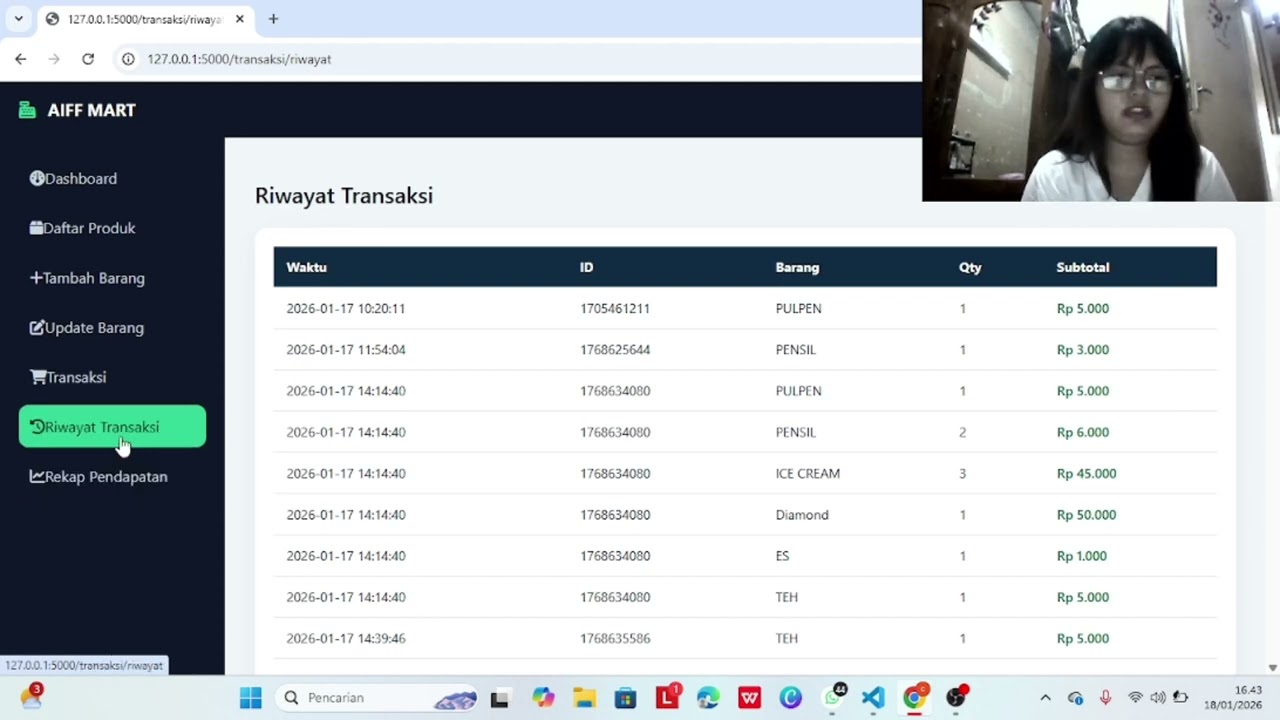TUGAS MINI PROJECT ALGORITMA PEMROGRAMAN DASAR (SISTEM KASIR) 