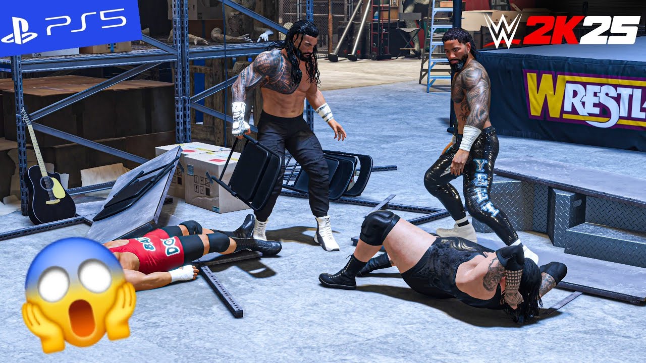 WWE 2K25 - Wreckage Unleashed: Reigns и Uso разбивают Brons на части | PS5