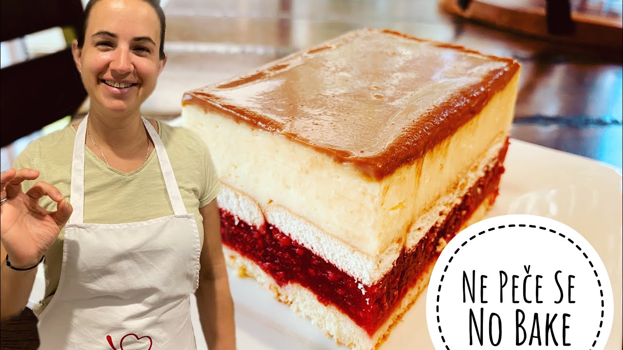 Kapri TORTA sa Malinama Ne Peče se  | Capri CAKE with raspberries No Bake