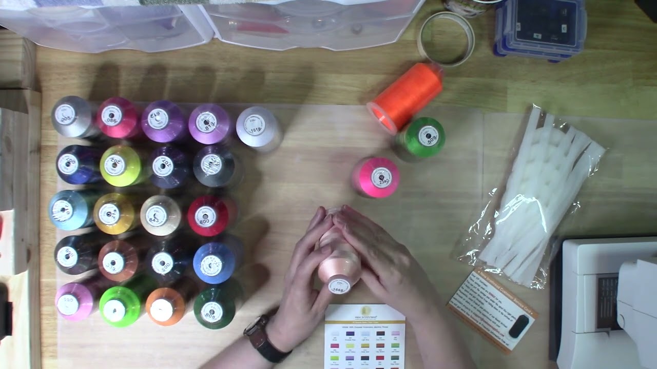 New Brothread 25 Color 5000m Embroidery thread Unboxing