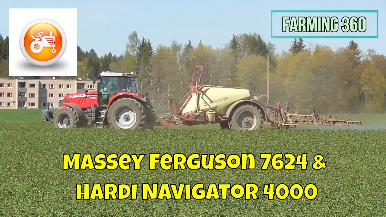 Spraying 2019 | Massey Ferguson 7624 with Hardi Navigator 4000 trailed sprayer