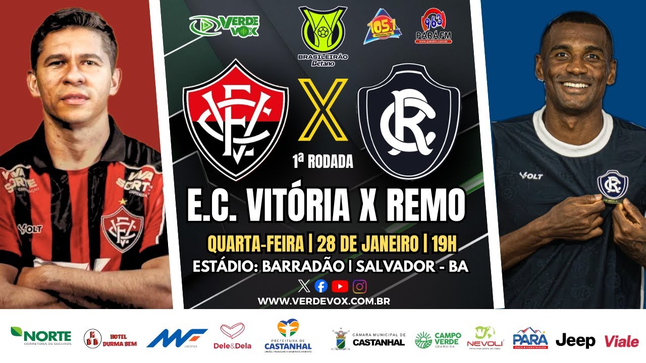 #seriea  E.C. VITÓRIA 2 X 0 REMO || SÉRIE A - 2026 || 1ªRODADA