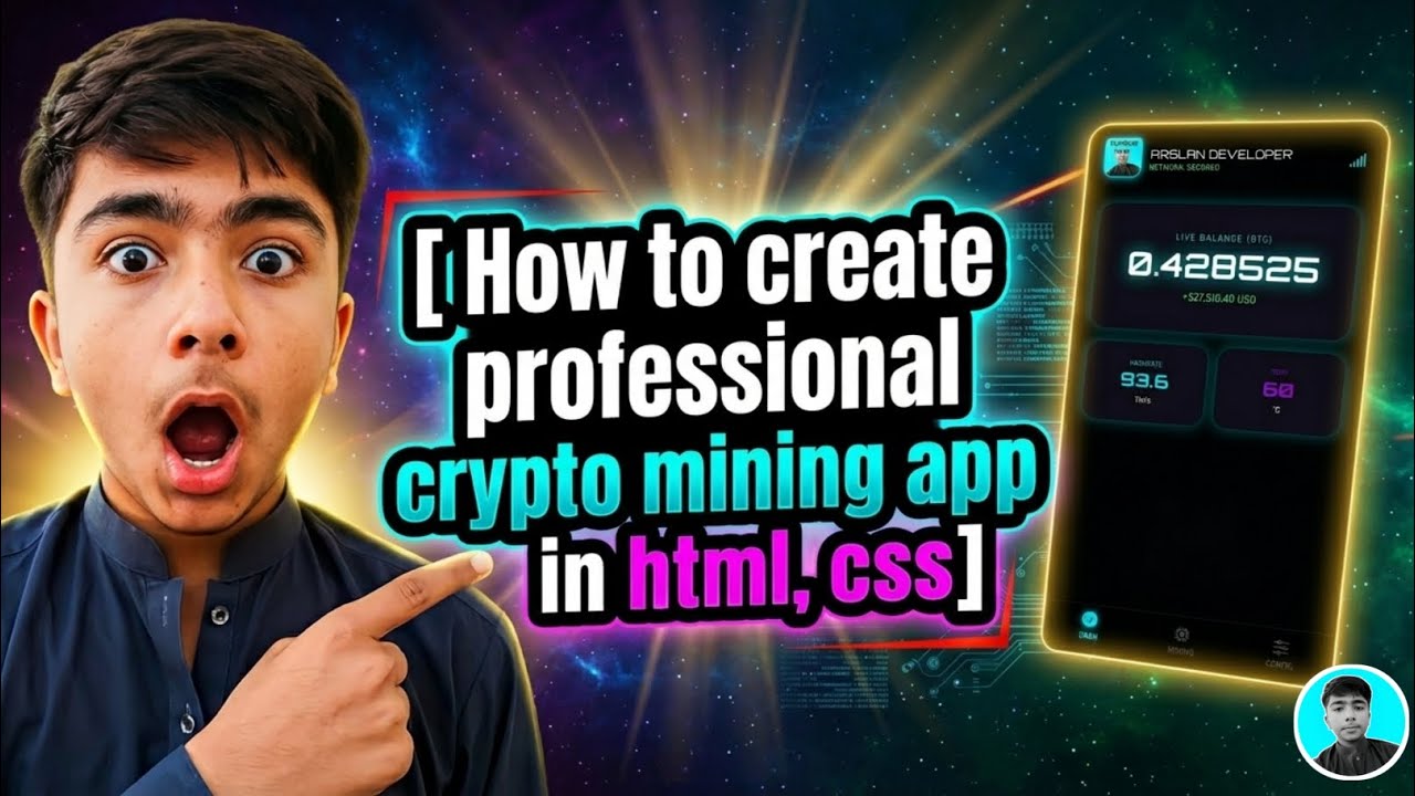 Create Crypto Mining App In Html & Css