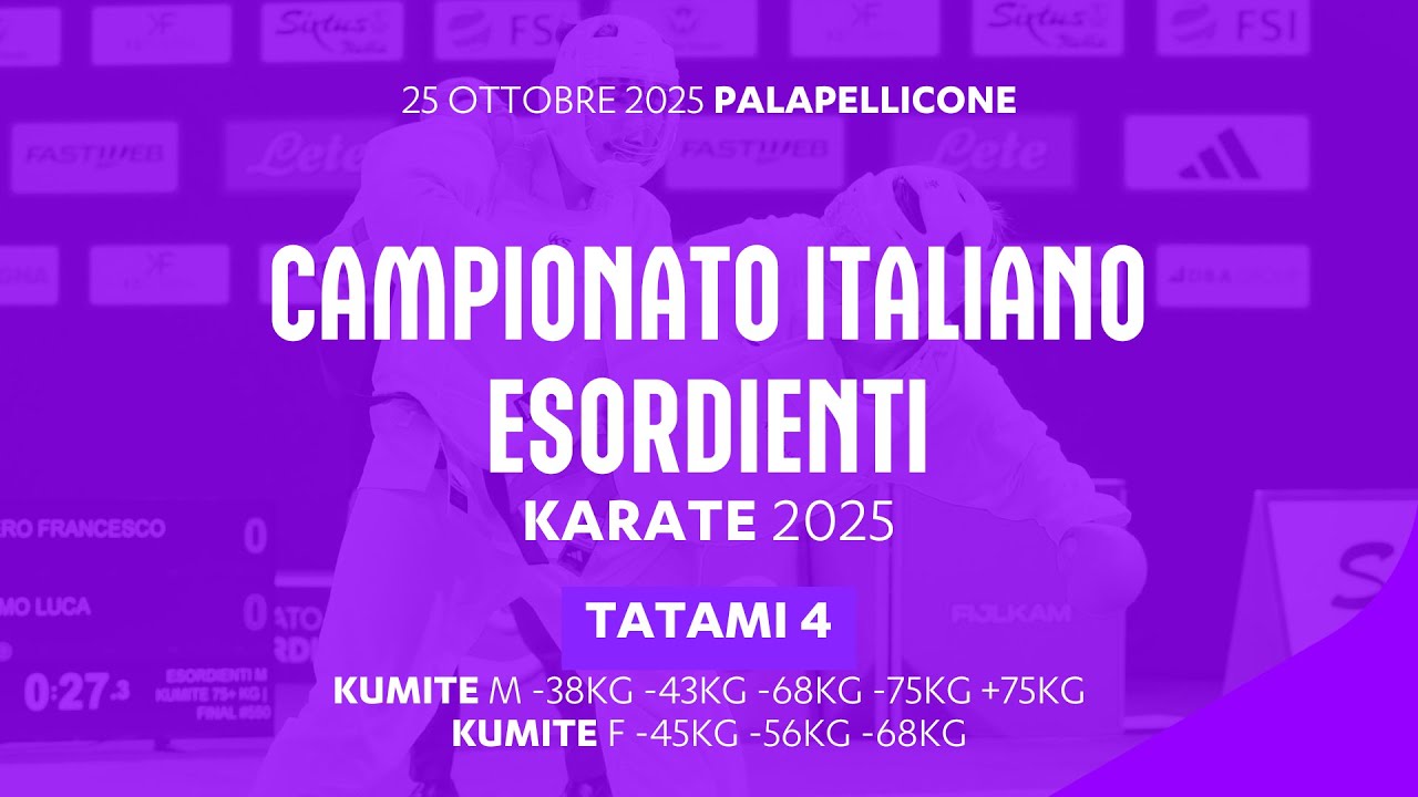 🥋 Karate 👉 Campionato Italiano Esordienti #kumite 2025 ➡️ Tatami4 🟢 Day1 pomeriggio