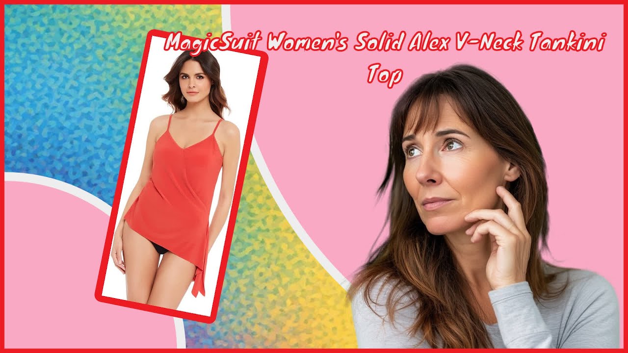 MagicSuit Women's Solid Alex V-Neck Tankini Top review