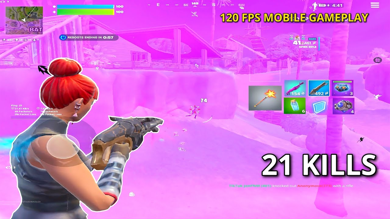 Fortnite Mobile 21 Kill Solo VS Squads RELOAD WIN (120 FPS)