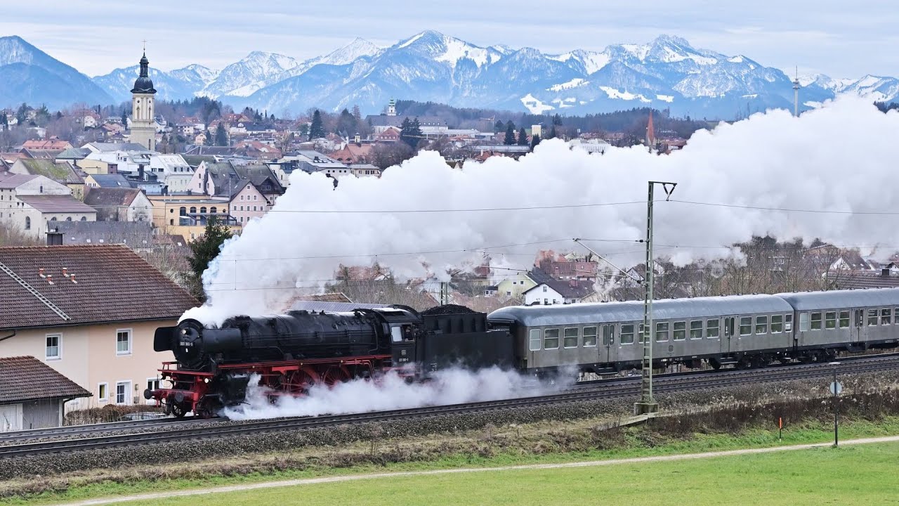ドイツ最強の蒸気機関車01形によるクリスマストレイン!!　Dampflok 01 180 Christkindl-Express und Rund um München