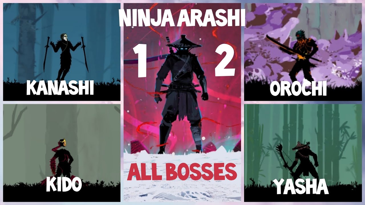 Ninja Arashi 2 & 1 - All Boss Fights | Easiest to Hardest - Ranked