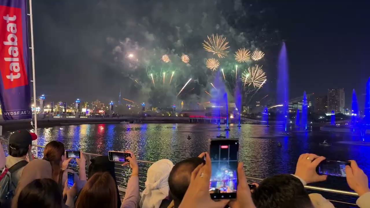 Dubai festival city fireworks 2026 | 4k video | dubai shopping festival dubai #dubai #festivalcity 