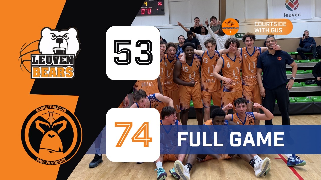 U21 Leuven Bears vs Bavi Vilvoorde: 53-74 (1/2 Finale Beker van Vlaanderen 🏆)