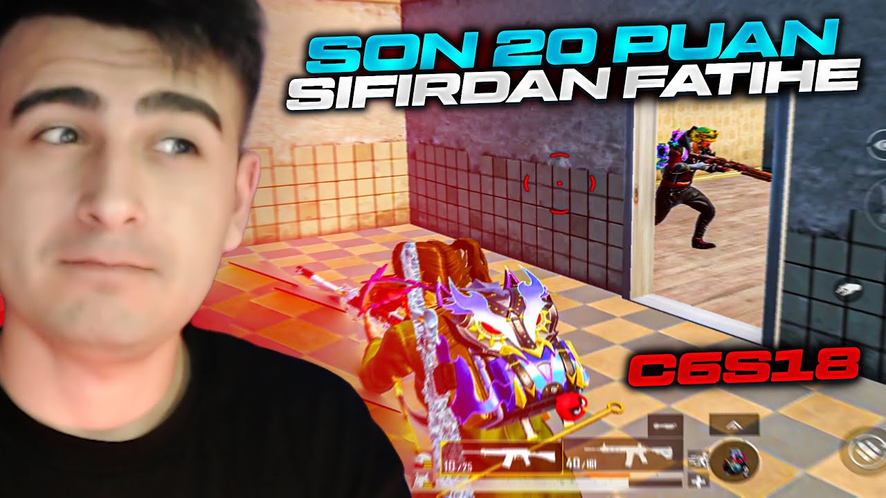SON 20 PUAN SIFIRDAN FATİHE! TEKLİ ÜŞN SOLO RANK! PUBG Mobile C6S18