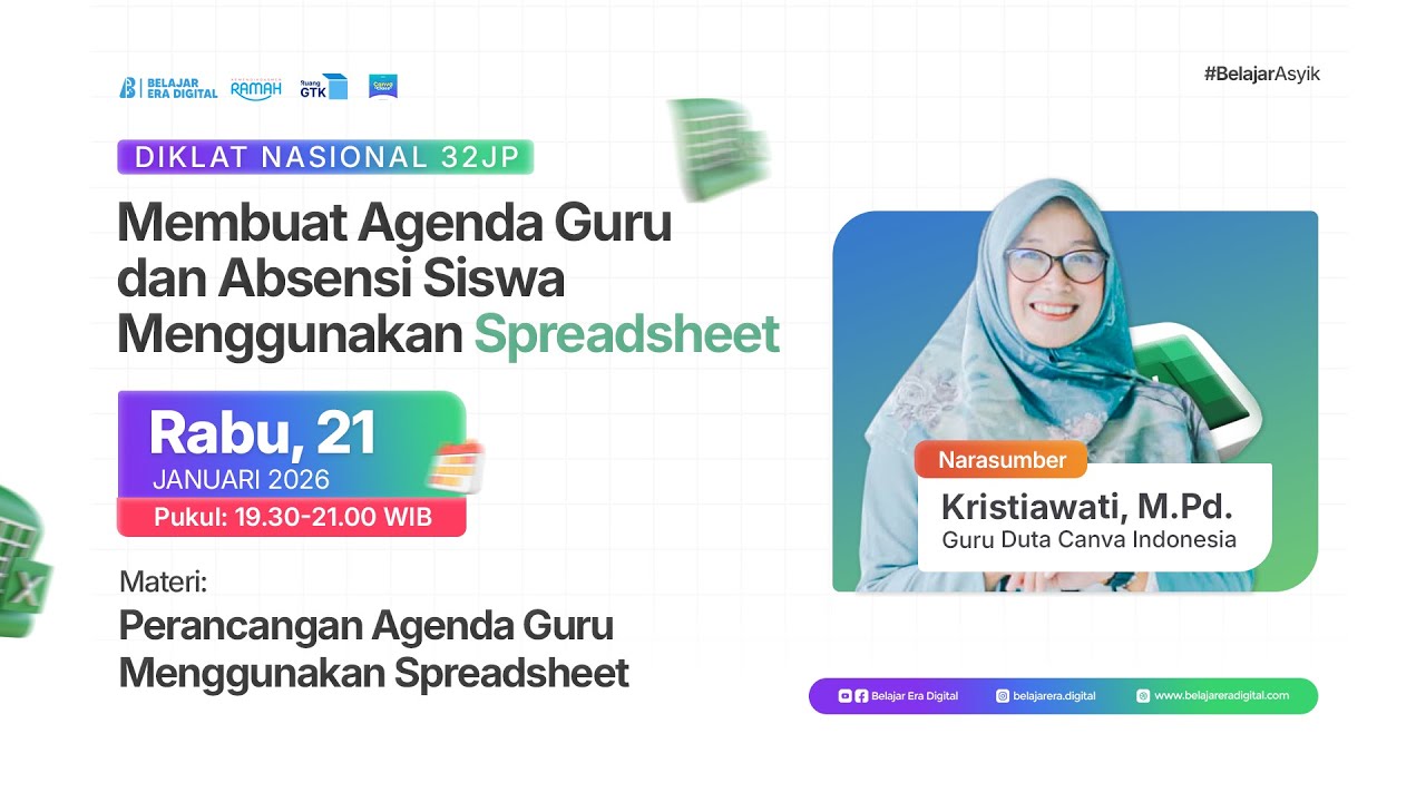 DIklat! Perancangan Agenda Guru Menggunakan Spreadhsheet