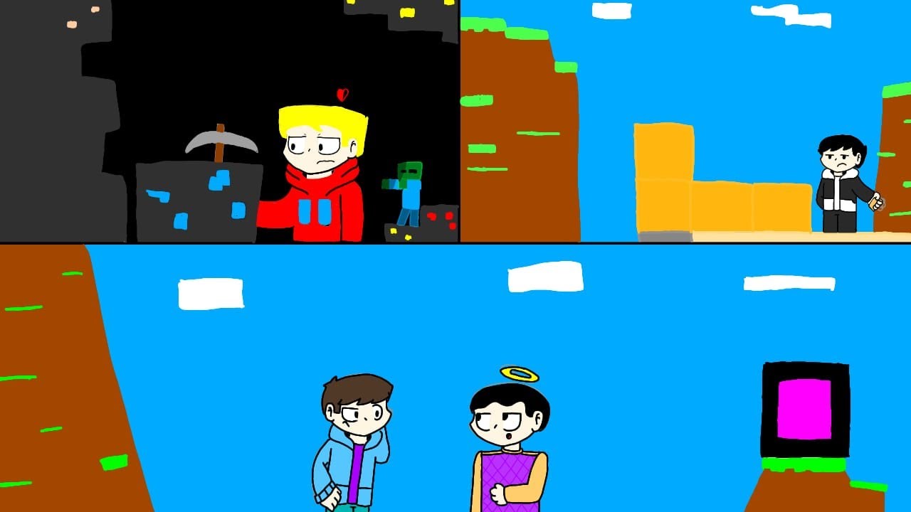 Os quatro patetas -Minecraft Saga - Parte 3