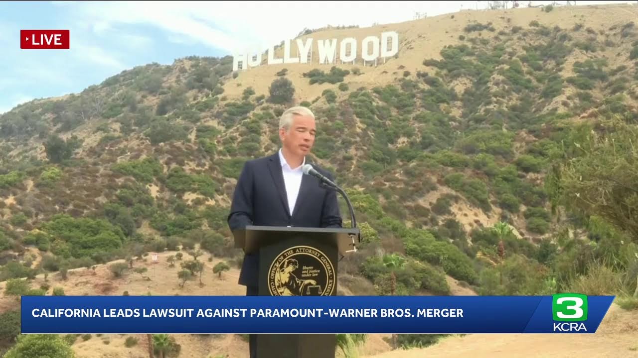 California AG Rob Bonta speaks about lawsuit attempting to stop the Paramount-Warner Bros. merger