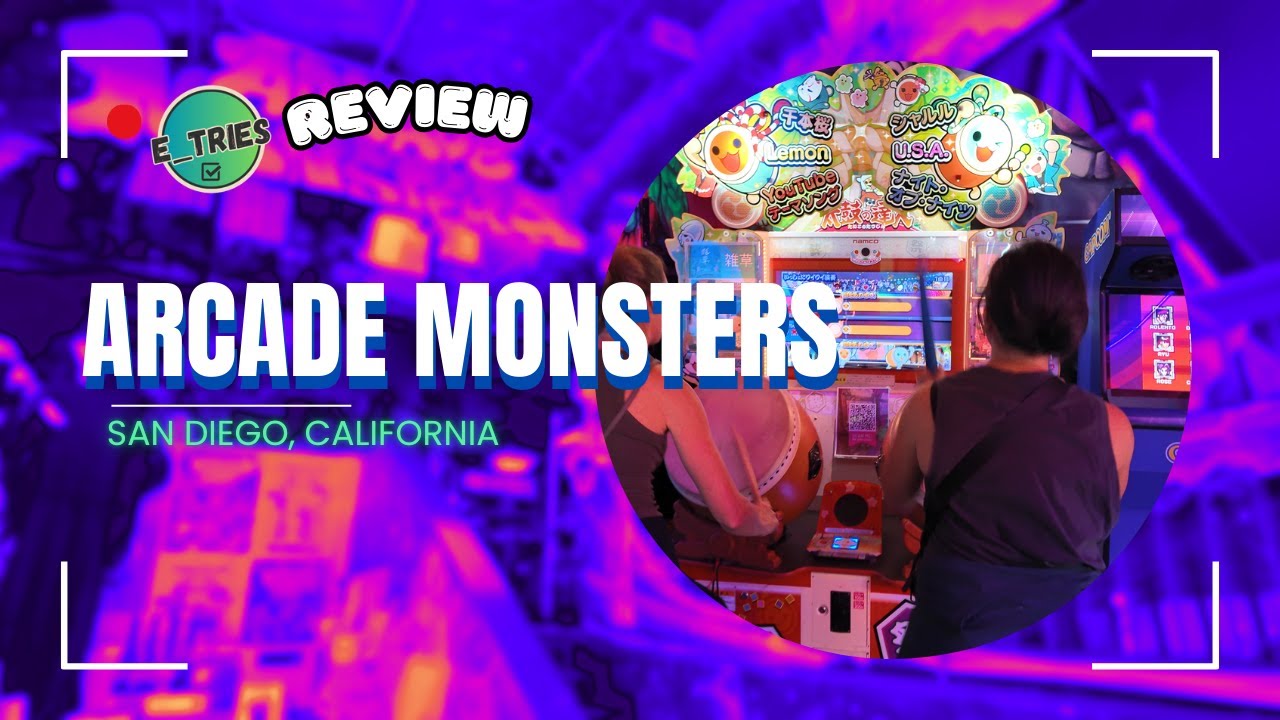 An E-Tries (Honest Review) ||  Going to the Biggest Arcade in San Diego!! Arcade Monsters 👾🤖