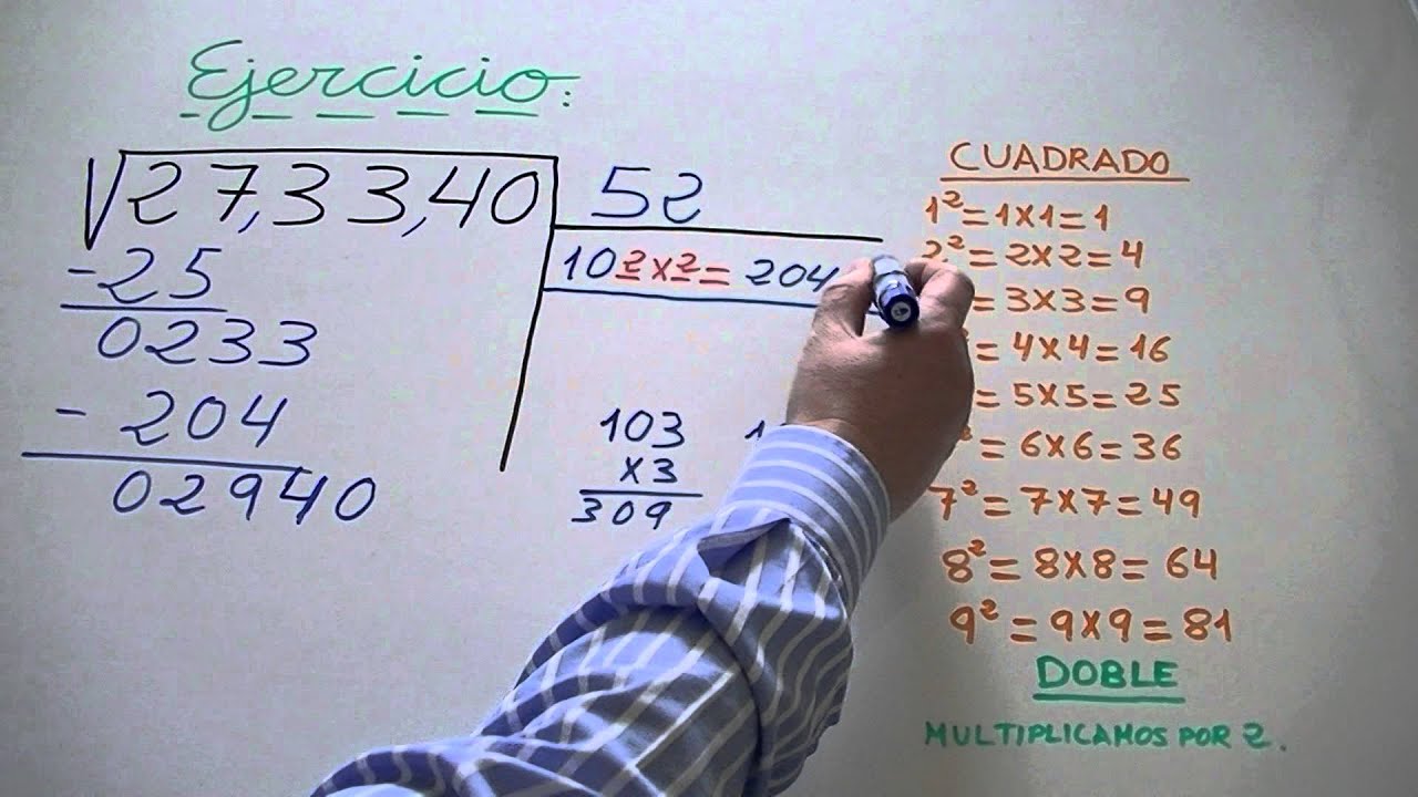 Hallar ra&iacute;z cuadrada 6 (seis) cifras o digitos