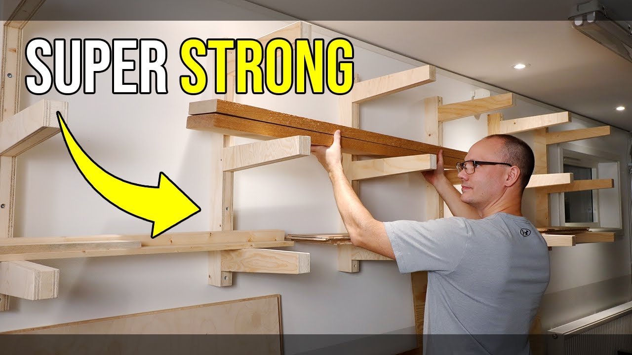 Store your lumber on the walls! How to make your own lumber rack.