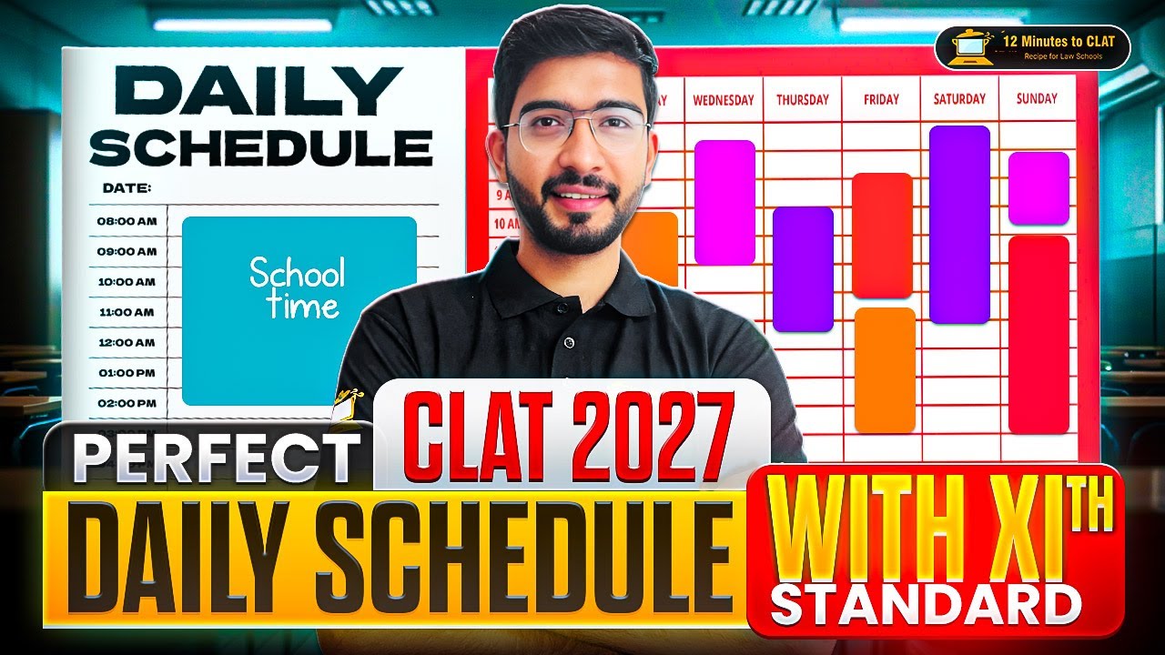 CLAT 2027: Perfect Daily Schedule with XIth Standard I Crack CLAT in 1st Attempt I Keshav Malpani