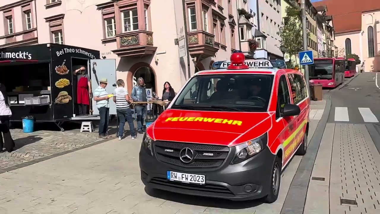 Warntag 2023 - Feuerwehr Rottweil mit mobiler Sirene