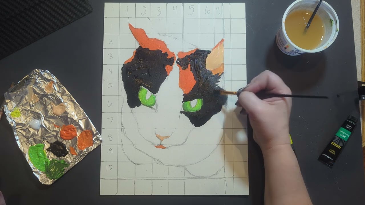 Painting My Grid Portait of Rory (full version)