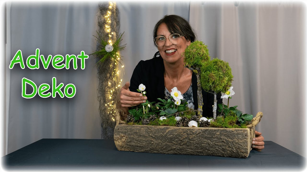 Draußen im Advent🌳🤍Deko mit Christrosen|Blumen und Dekorationen