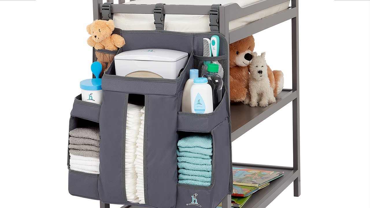 Hiccapop Nursery Organizer and Baby Diaper Caddy | Hanging Diaper Organization Storage