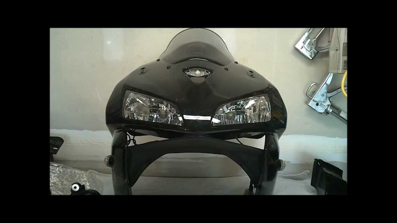 2005 Honda CBR 600RR projector style HID with angel eye conversion
