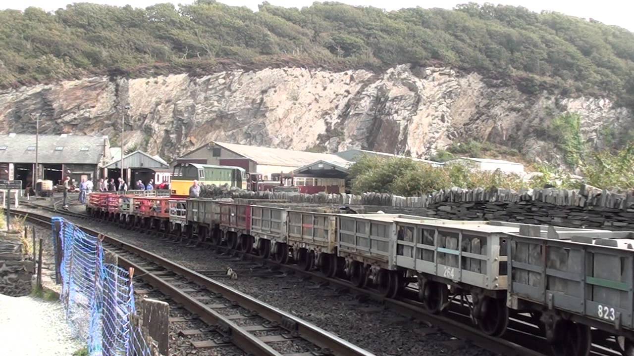 F&WHR: Taliesin hauled Slate and Gravity Train - 5th September 2014
