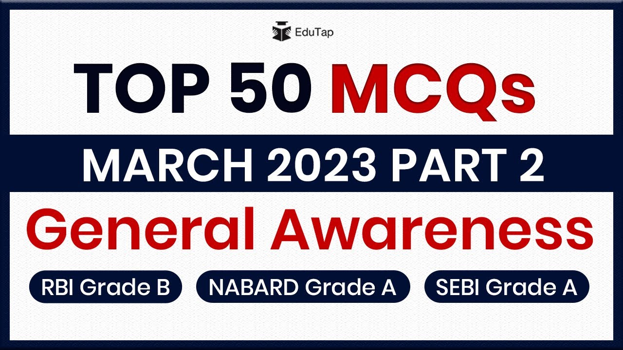 Current Affairs Important MCQs Revision | General Awareness Questions for Phase 1 | RBI,NABARD, SEBI
